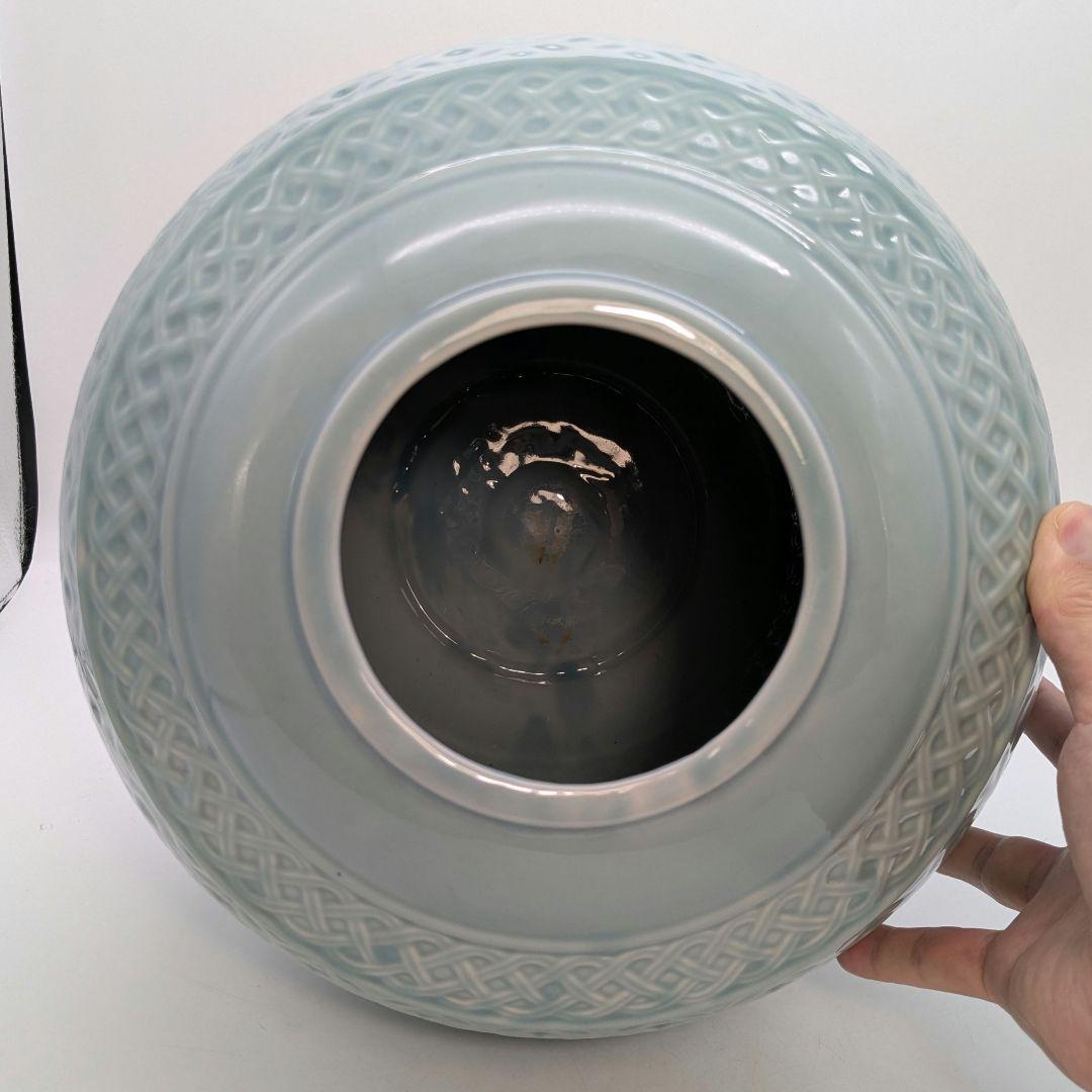 青磁 壺花瓶 壷 花生 花入 花器 フラワーベース 砥部焼？ 高麗青磁？ 置物