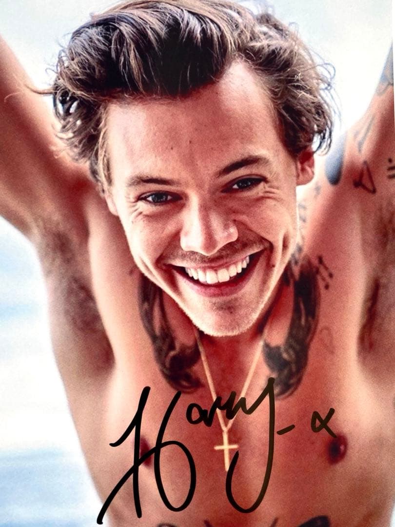 Riley…ハリー・スタイルズ直筆サイン入り2Lサイズ写真…