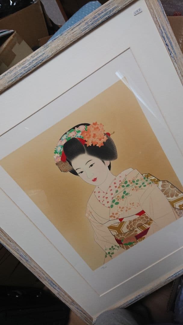 伊東深水 350部限定 彩色版画 リトグラフ 真作