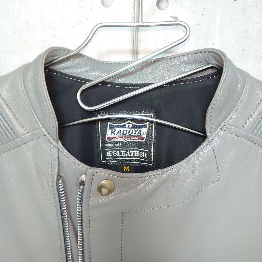 KADOYA カドヤ レザー シングルライダース FENNEL グレー