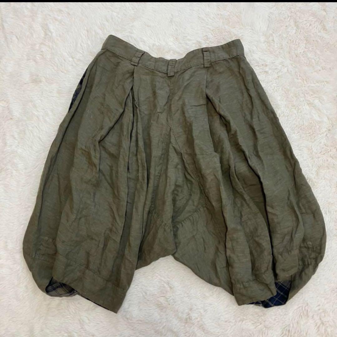 【新品】 ヴィヴィアンウエストウッド リネン混 サルエルパンツ オーブ釦 2 緑