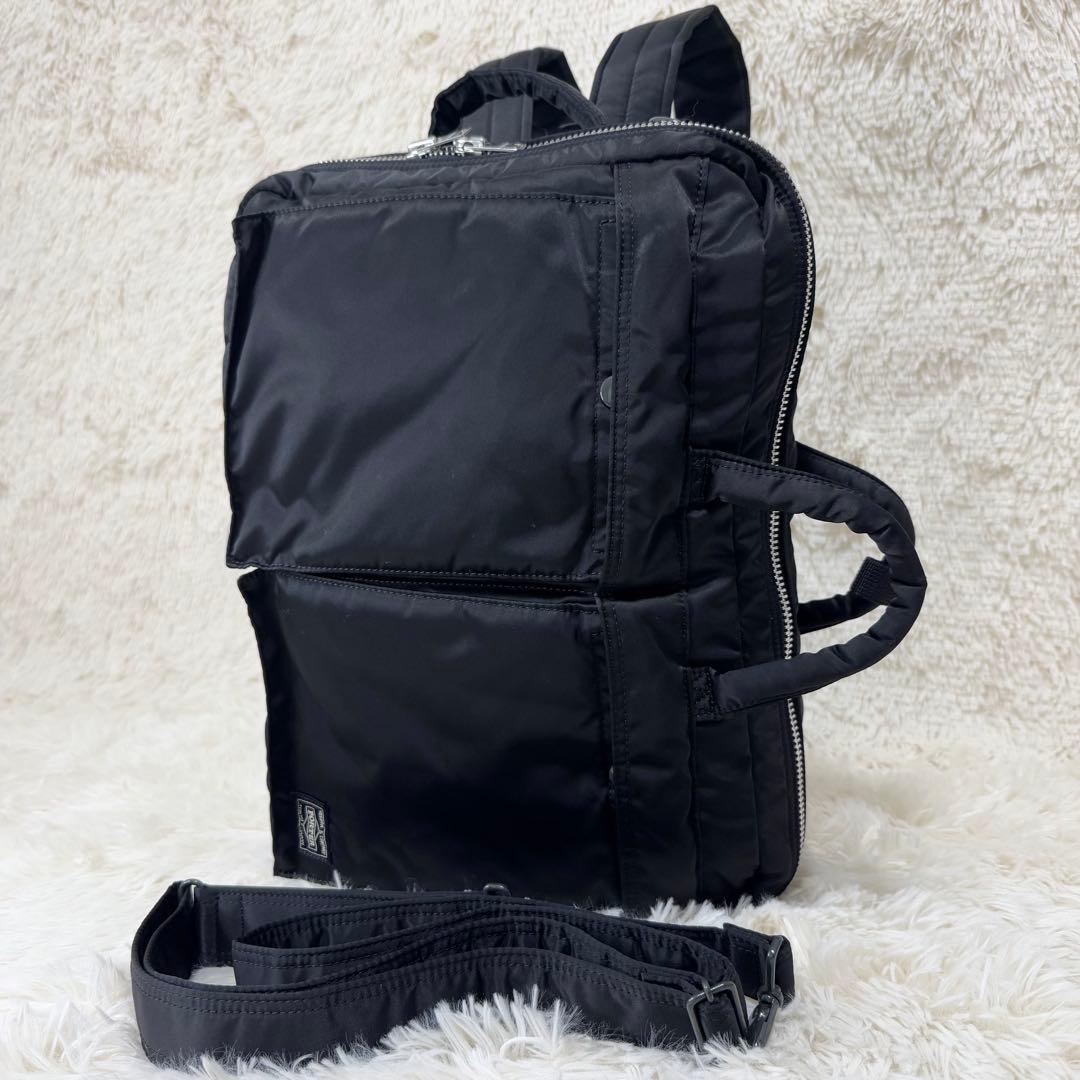美品 ポーター タンカー 3way ブリーフケース ビジネスバッグ リュック 黒