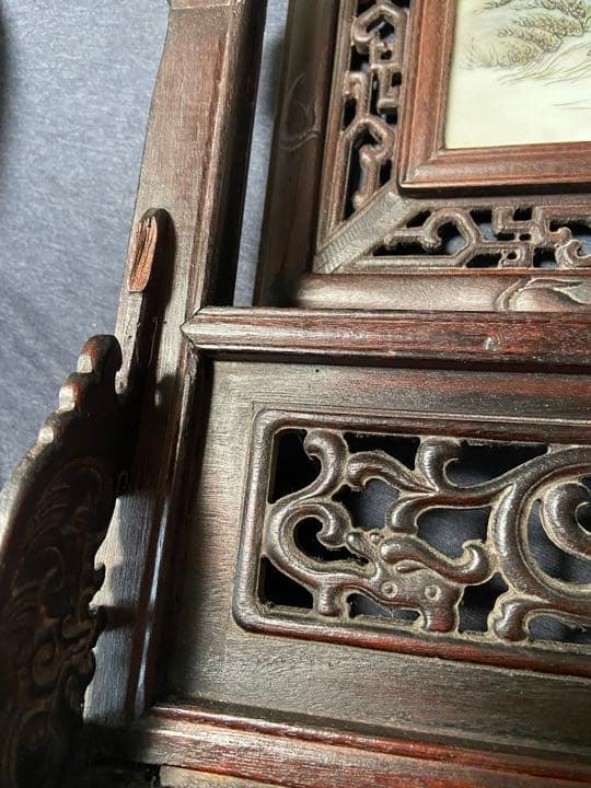 中国古美術　磁器板　瓷板画 民国　珠山八友　汪野亭　粉彩