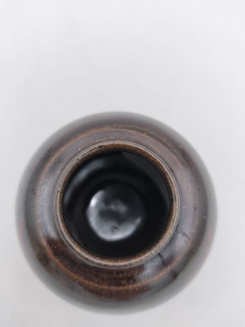 c363 【新品・未使用】茶入 大名物 漢作唐物 福原茄子 龍喜窯 木箱 茶道具