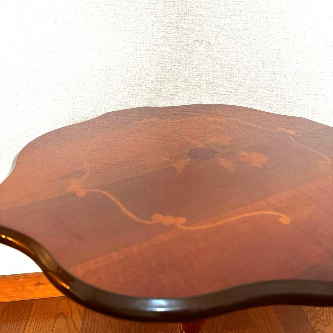 【美品】イタリア製 サイドテーブル 象嵌細工