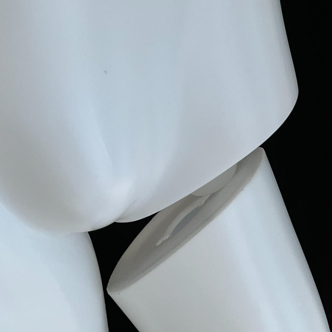 マネキン ボディトルソー ヘッドカットマネキン 軽量PE製 着せ替え楽々男性