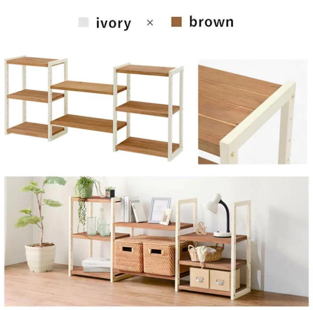 オープンラック 天然木パイン材 可動棚 マルチラック テレビ台 MCC-6252