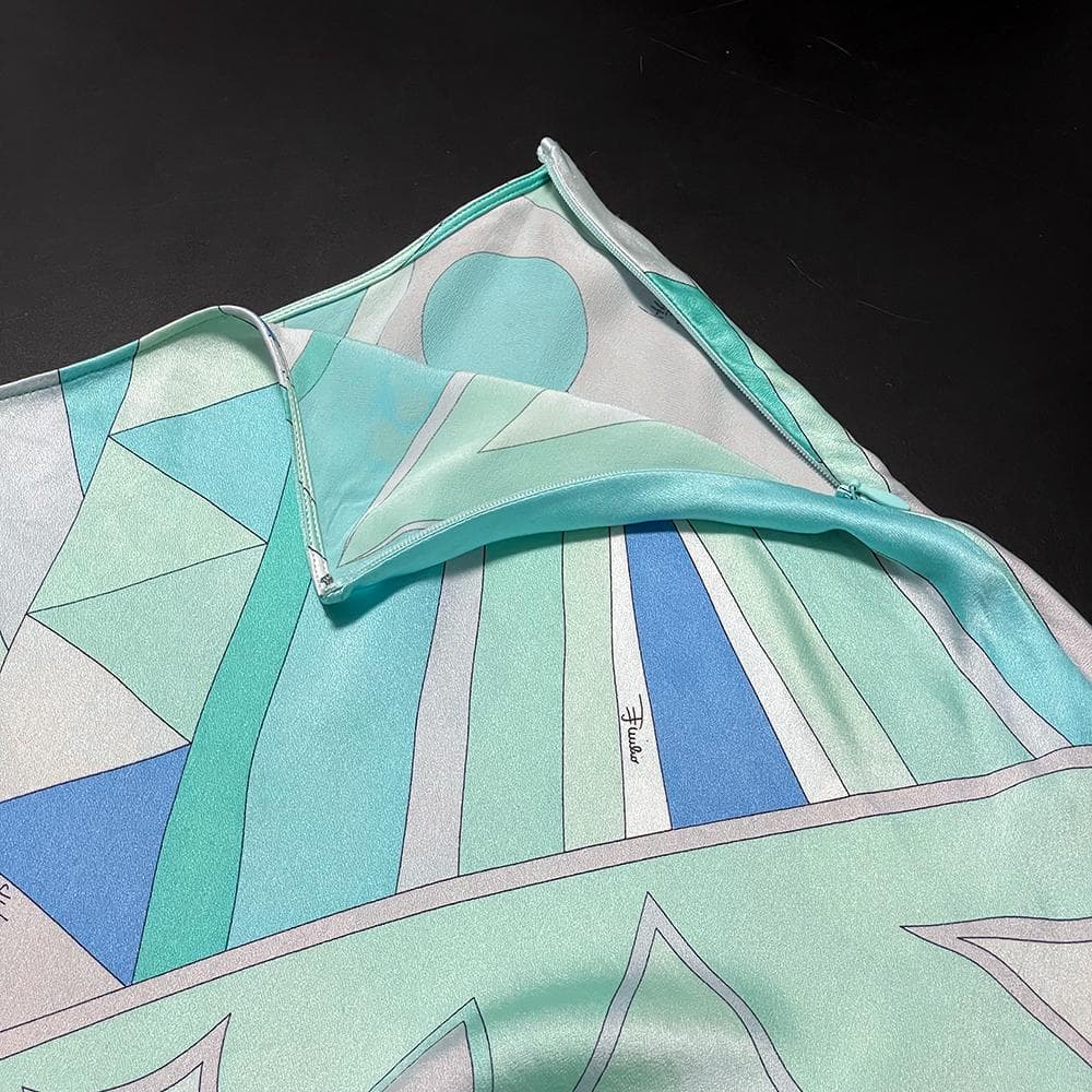 イタリア製 エミリオプッチ シルク100％ プッチ柄 フレアスカート 38