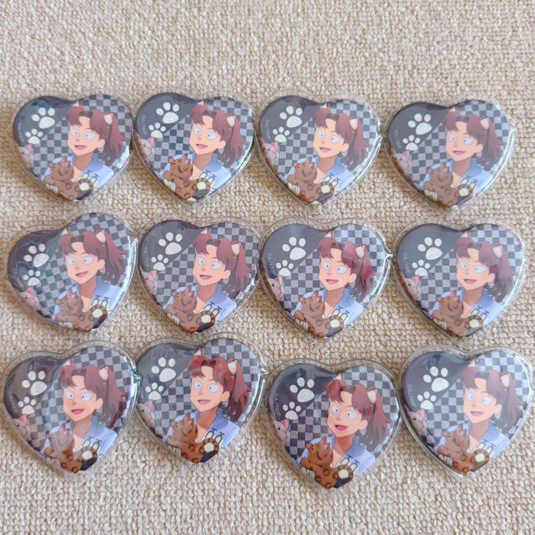 忍たま乱太郎 ナンジャタウン 山田利吉 ハート 缶バッジ 12個