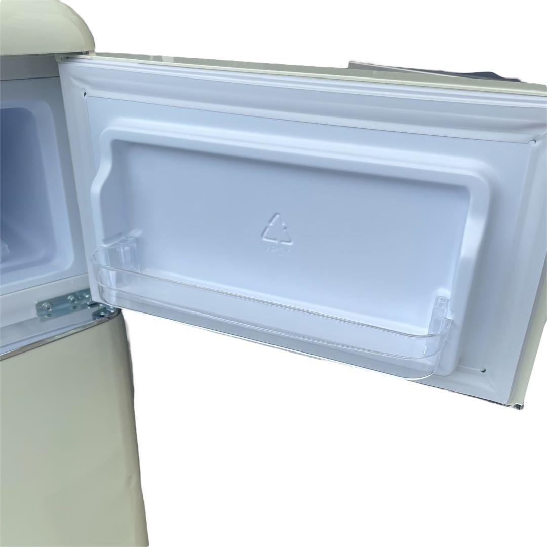 ◯オーヤマ 冷蔵庫 PRR-082D-W 81L 2023年製 ホワイト レトロ