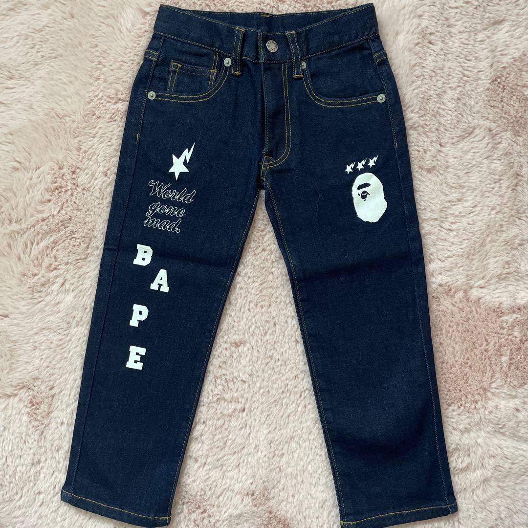 BAPE KIDS デニムパンツ ダークブルー110 未使用