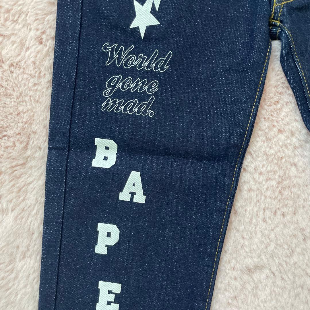 BAPE KIDS デニムパンツ ダークブルー110 未使用