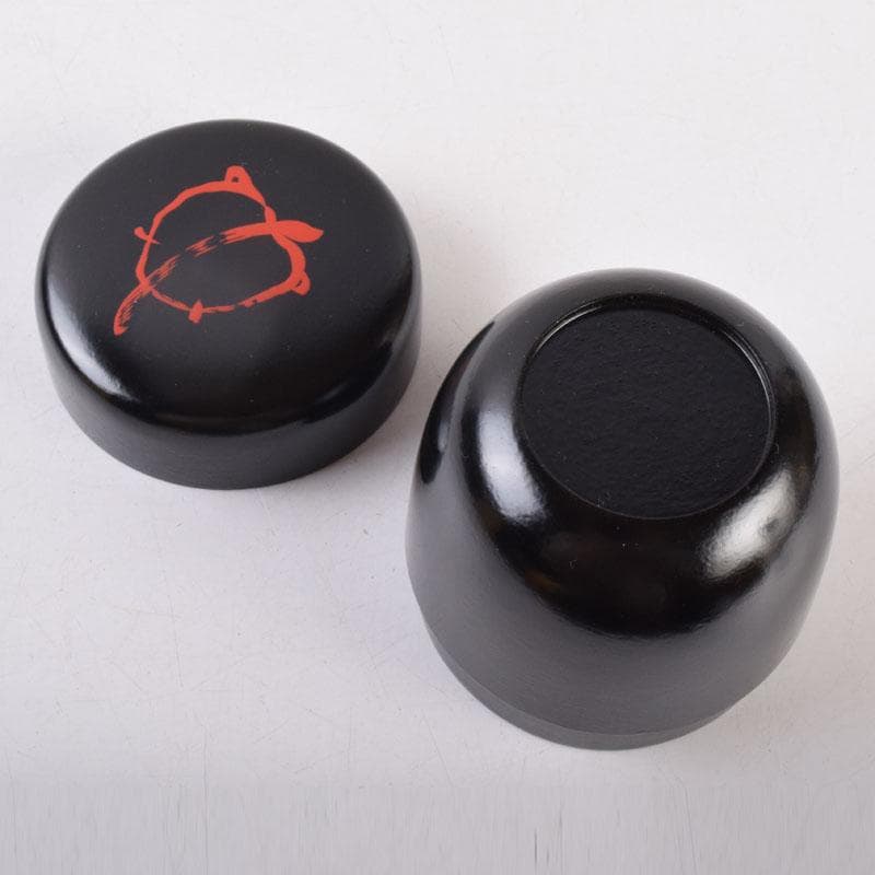 茶道具　黒塗　朱亀蒔絵　不白好　棗　時代箱　V　8509