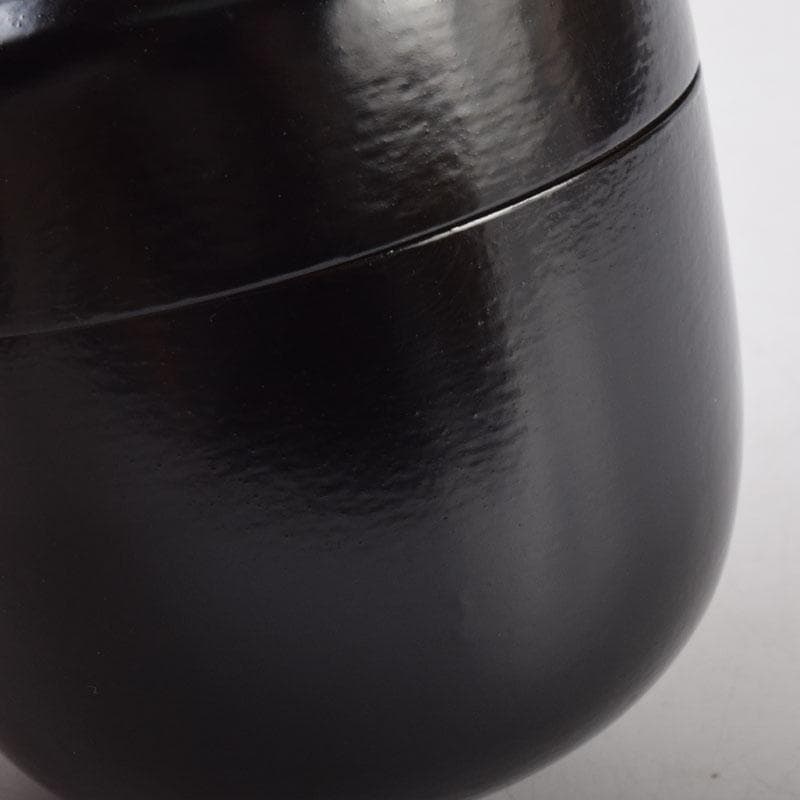 茶道具　黒塗　朱亀蒔絵　不白好　棗　時代箱　V　8509