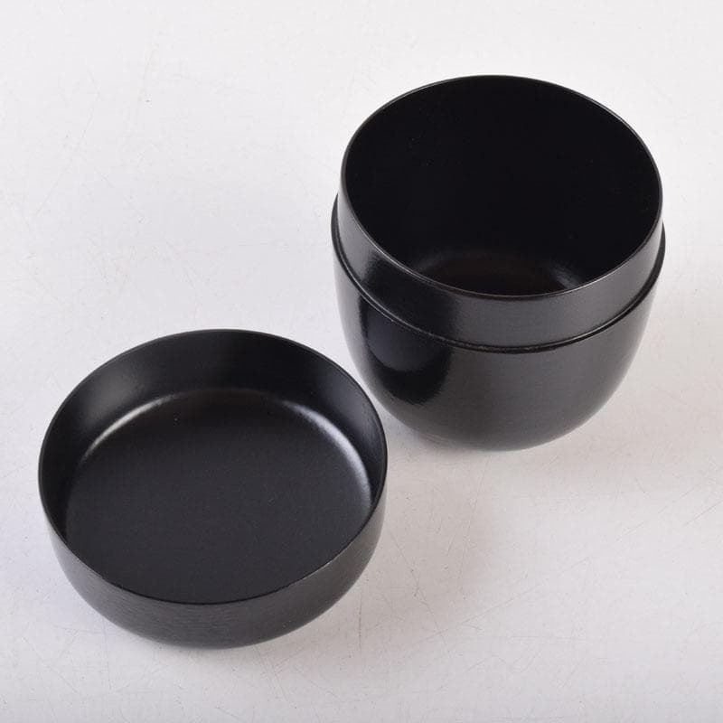 茶道具　黒塗　朱亀蒔絵　不白好　棗　時代箱　V　8509