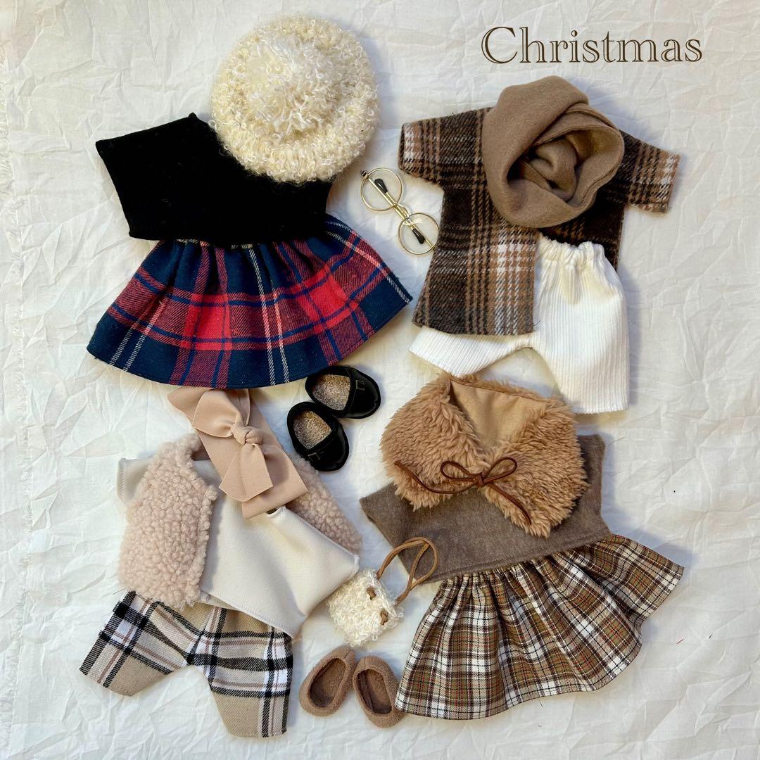 にゃんち2.メルちゃん♡ソランちゃん♡お洋服４点クリスマスセット