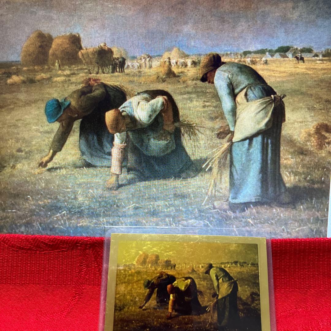 純金アート絵画シリーズコレクション　「落穂拾い」24K24金