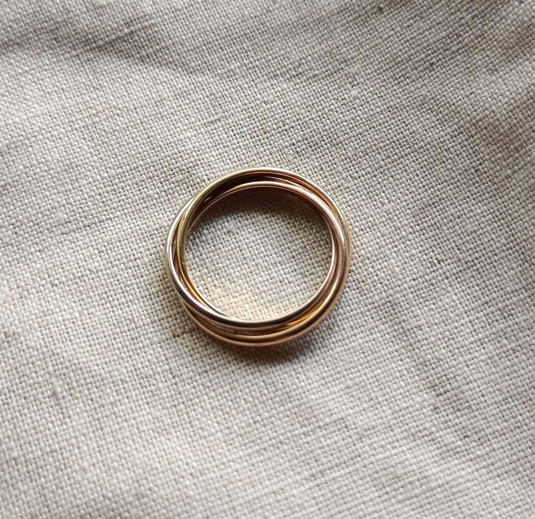 カルティエ トリニティリング K18ゴールド 指輪 50