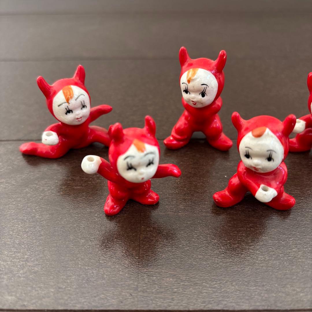 ビンテージ　日本製　デビル　小悪魔　悪魔　陶器　オキュパイドジャパン　置物