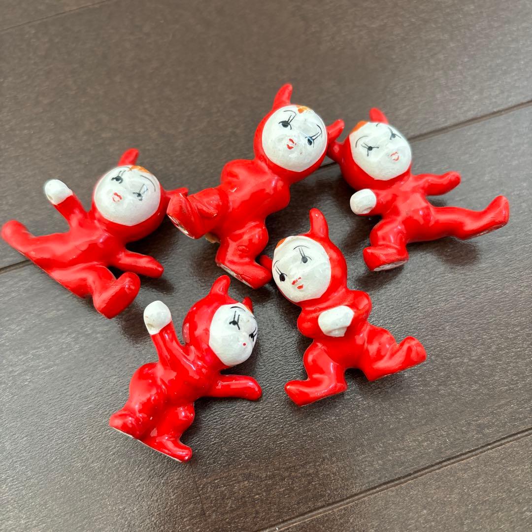 ビンテージ　日本製　デビル　小悪魔　悪魔　陶器　オキュパイドジャパン　置物