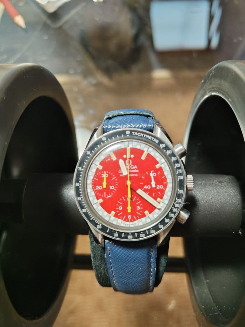 OMEGA Speedmaster 赤 シューマッハ　cart用タイヤケース