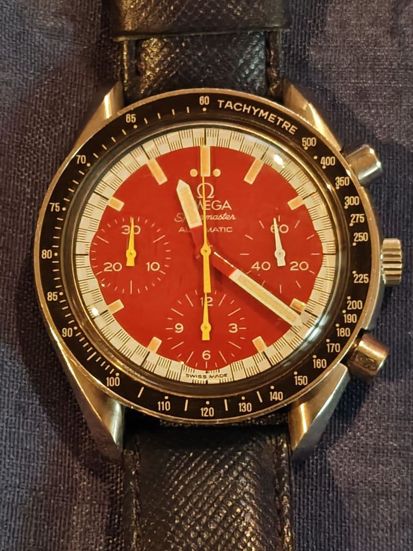 OMEGA Speedmaster 赤 シューマッハ　cart用タイヤケース