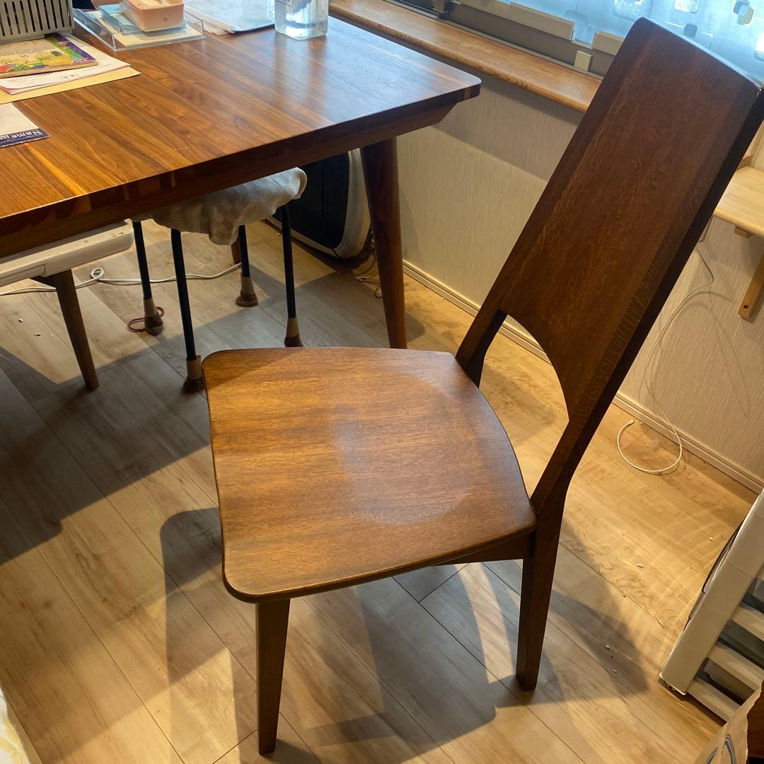 葉山家具　ダークブラウン木製シンプルチェア　直接の引き渡しを希望します。