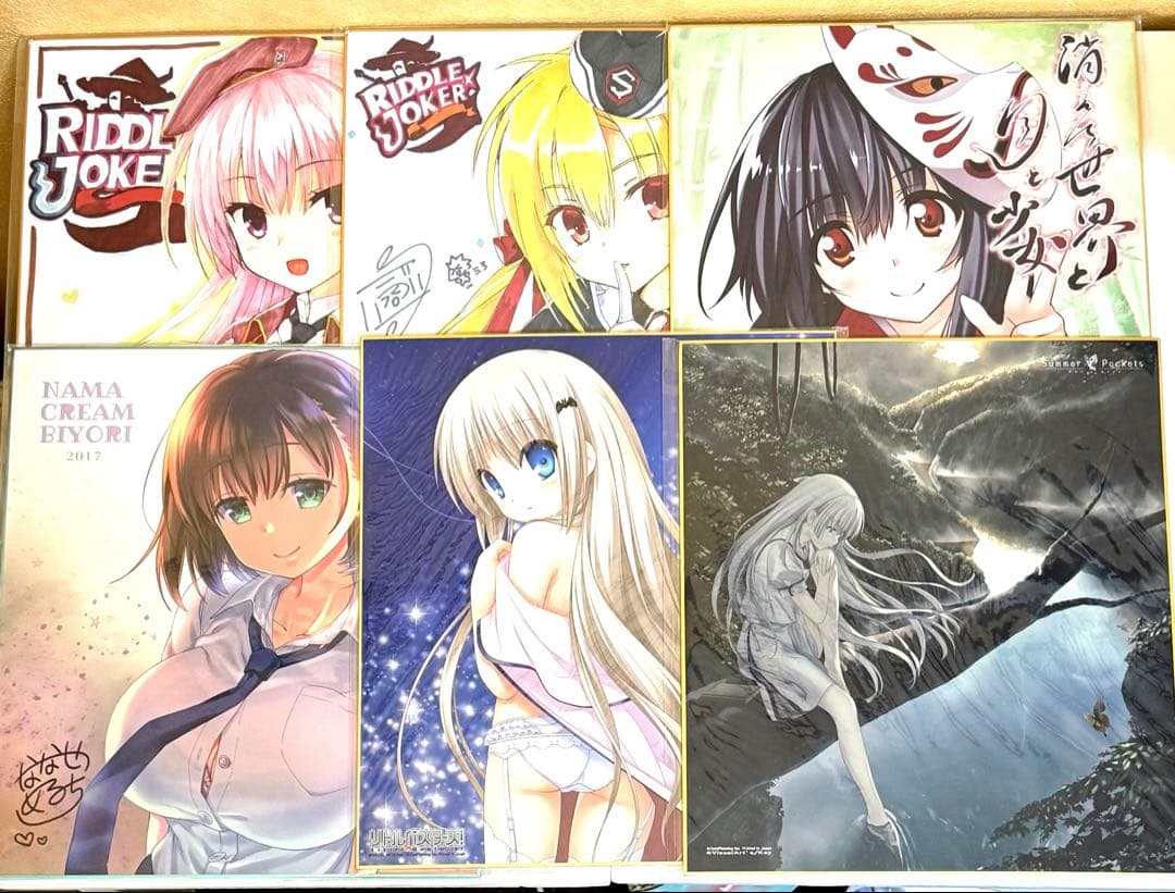 色紙　まとめ売り　サマポケ　リトルバスターズ　月曜日のたわわ　リドルジョーカー