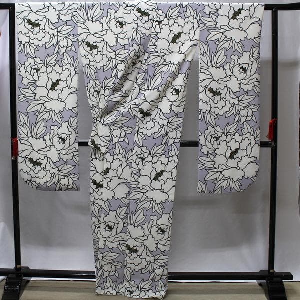 日本製 丸紅振袖　和風館ブランド 白グレー黒色系 成人式 お値打ち　919
