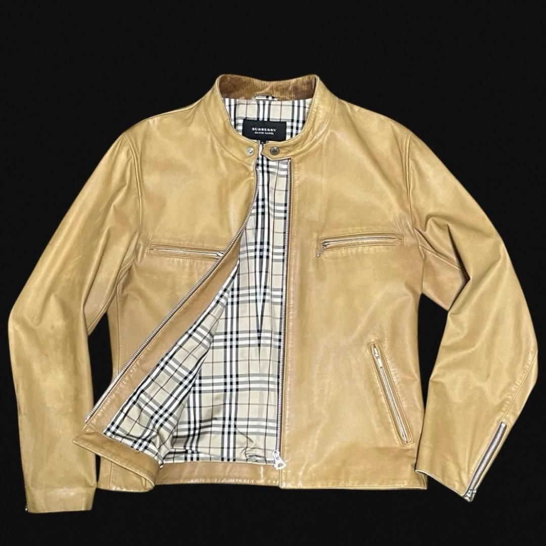ジャケット・アウター BURBERRY BLACK LABEL Leather Riders L