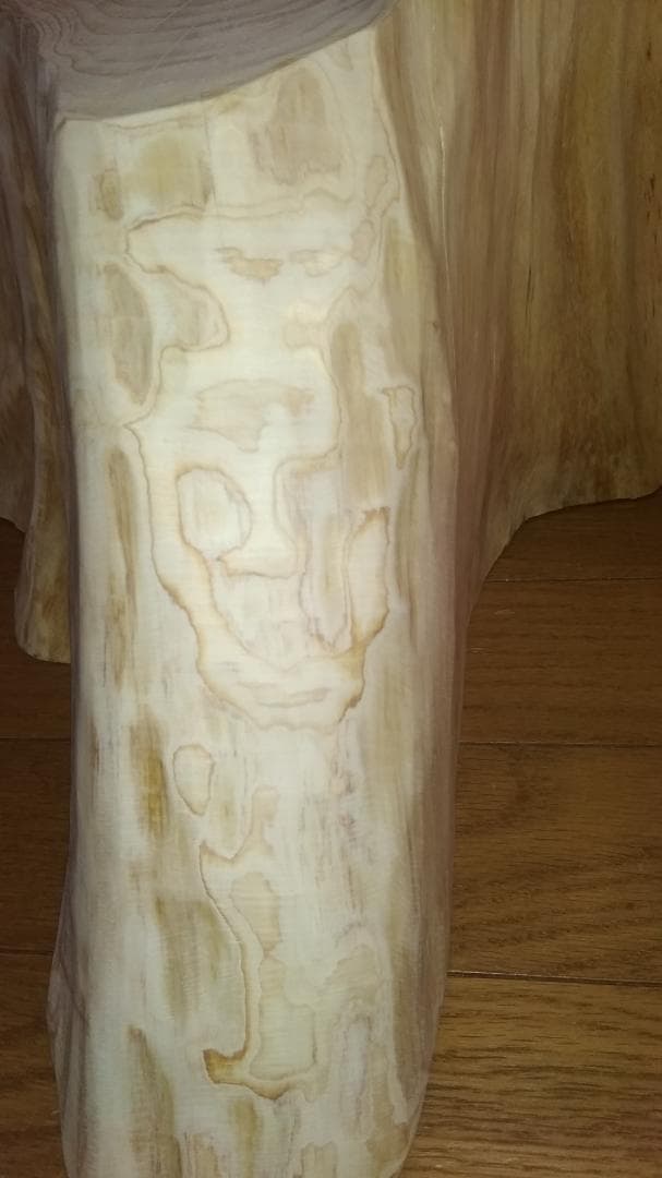 檜　切り株の椅子　丸太　背もたれ付き