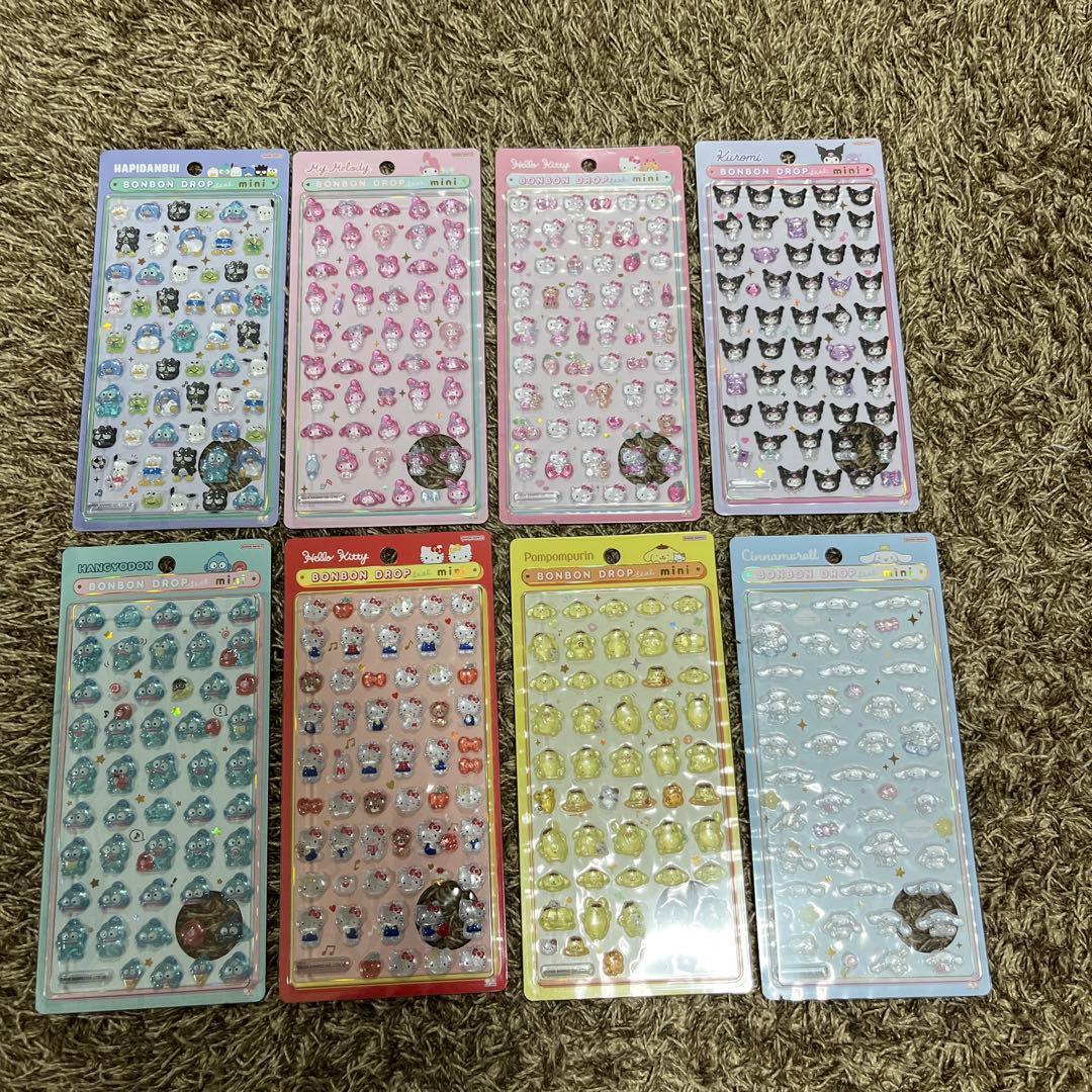 ボンボンドロップシール　新作サンリオ8種類セット　正規品