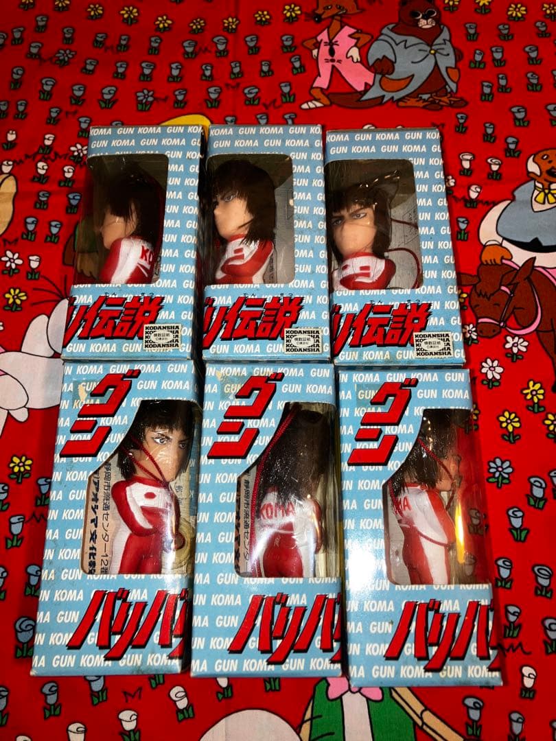 バリバリ伝説　巨摩郡　ソフビ人形　しげの秀一 昭和レトロ　当時物　アオシマ