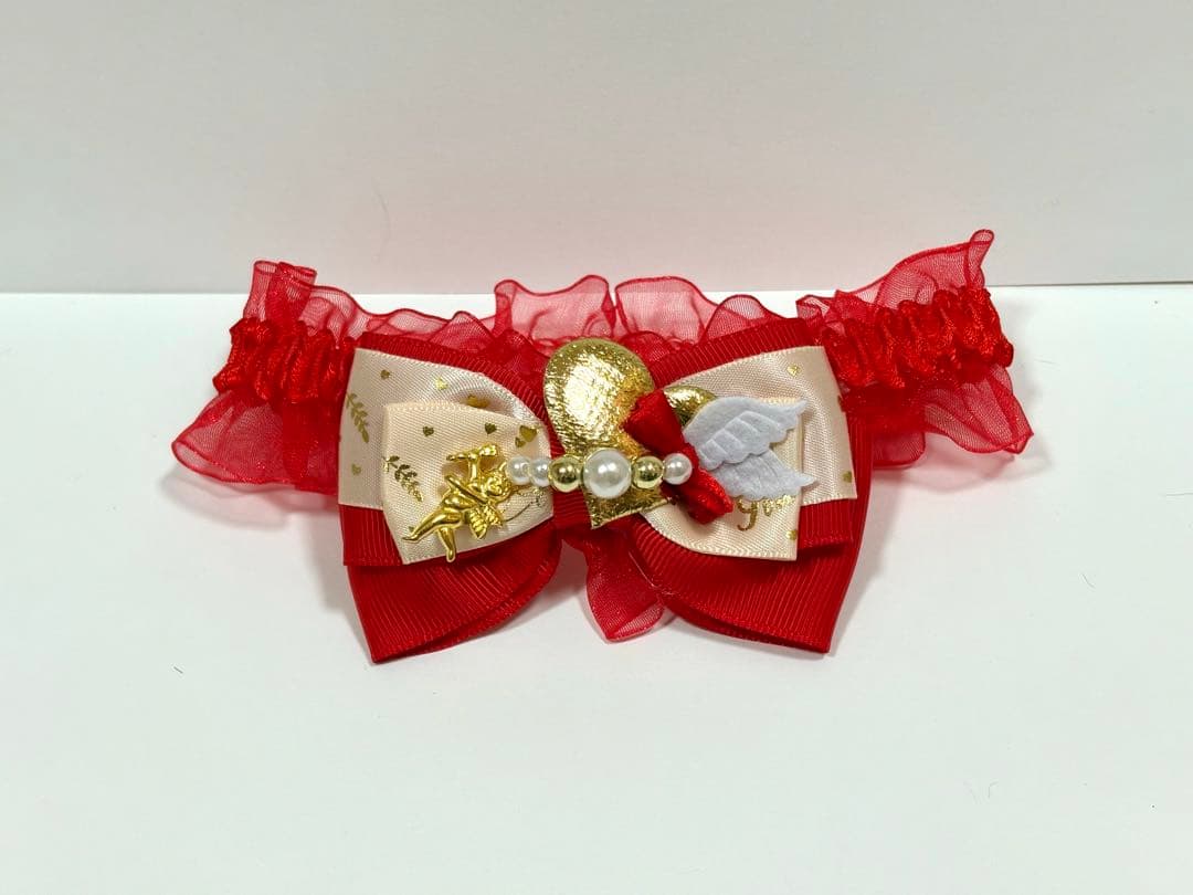 【CANNANA ペット用シュシュ】#27キューピッド(Mサイズ)