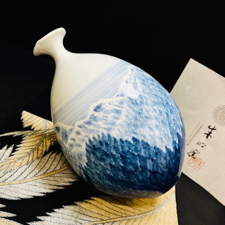日展作家　伝統工芸作家　藤井朱明作　花瓶　花入　壺　略歴付 専用