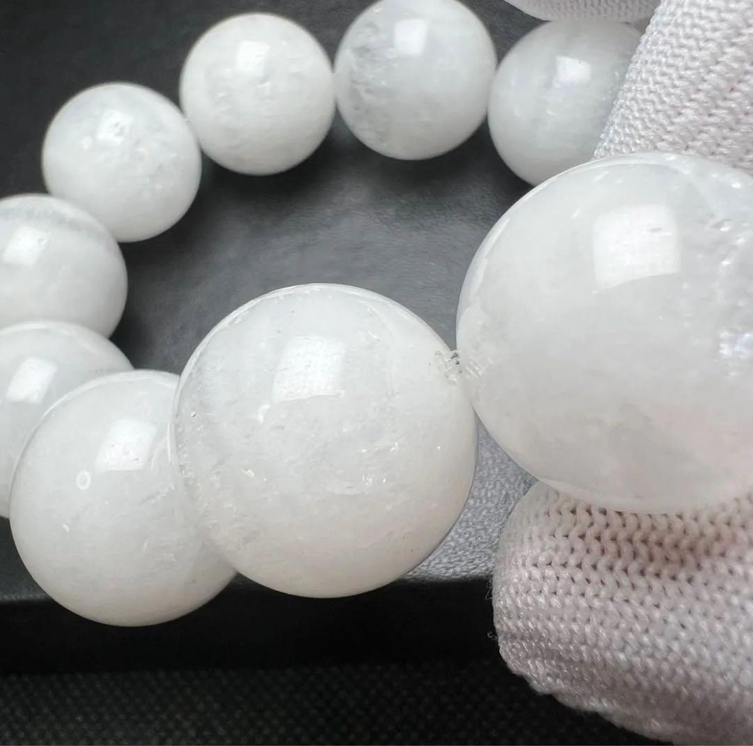 【77152】キラキラ 超大玉 ホワイトガーデンクォーツ 20mm ブレスレット