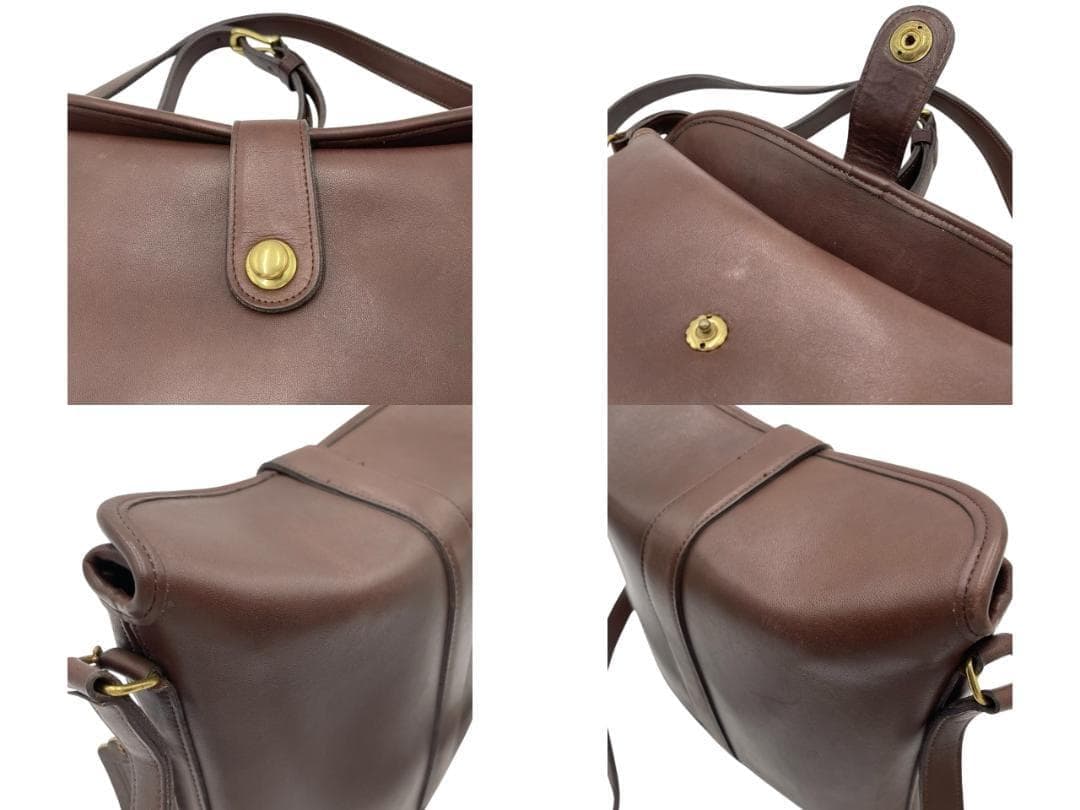 COACH/オールドコーチ レザー ショルダーバッグ ドイツホック 斜め掛け