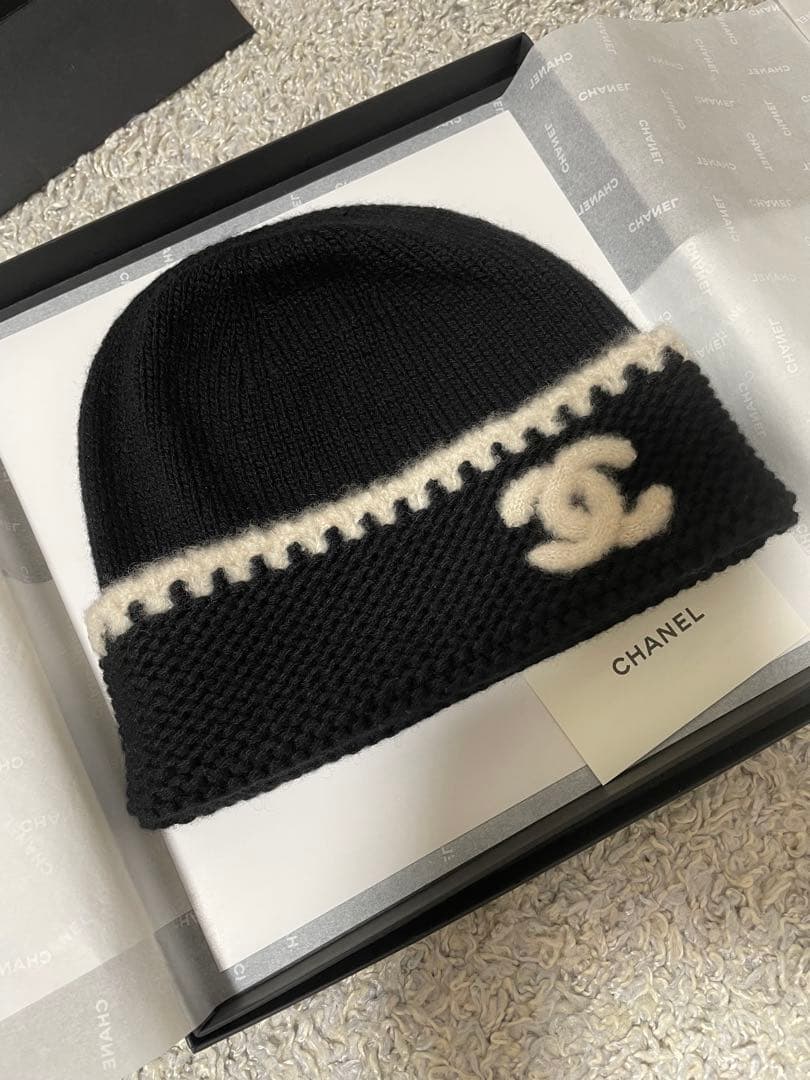 CHANEL シャネルAA9203 ココマーク カシミヤ ビーニー