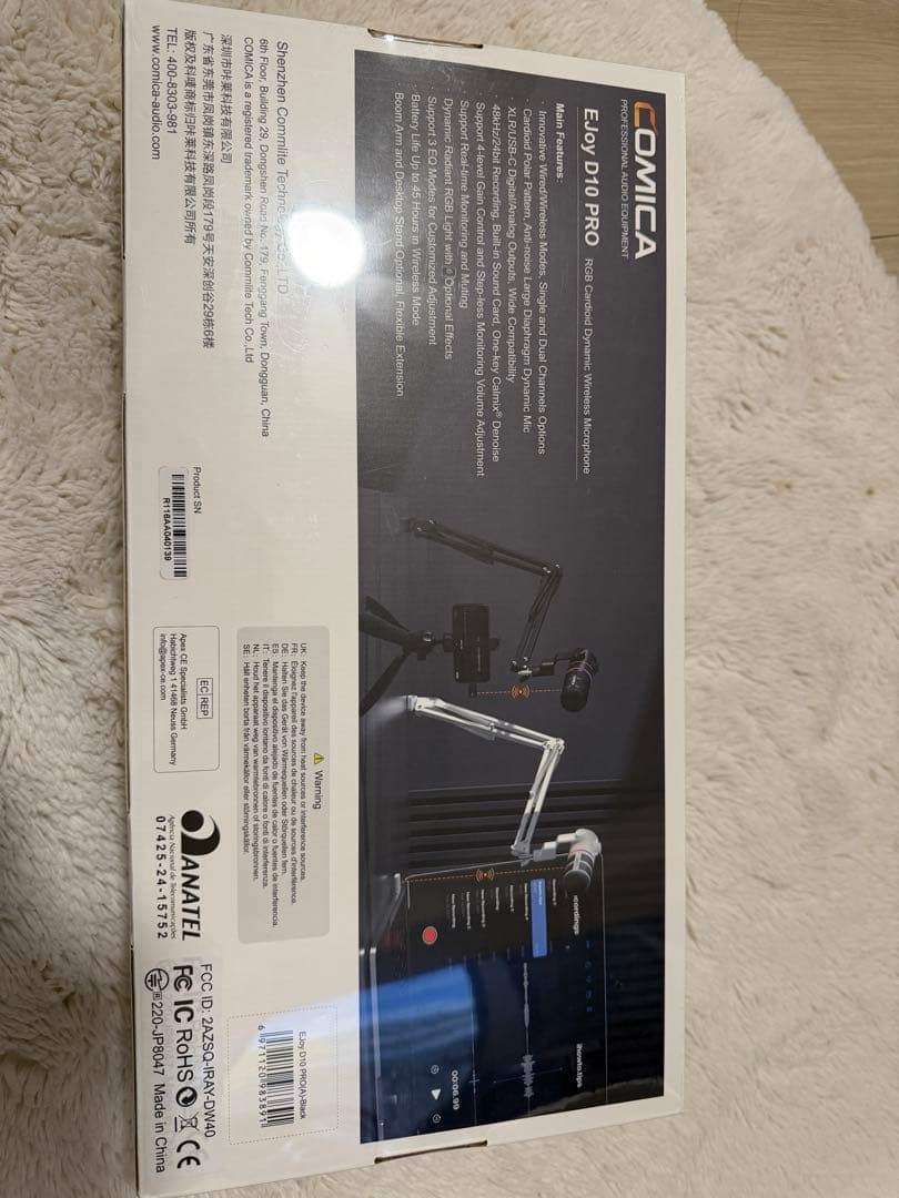 COMICA EJoy D10 PRO ワイヤレスマイク RGB照明付き