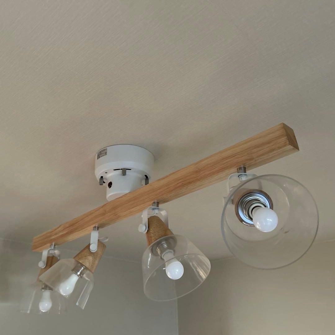 LOWYA／4灯シーリングライト 木製 モダン