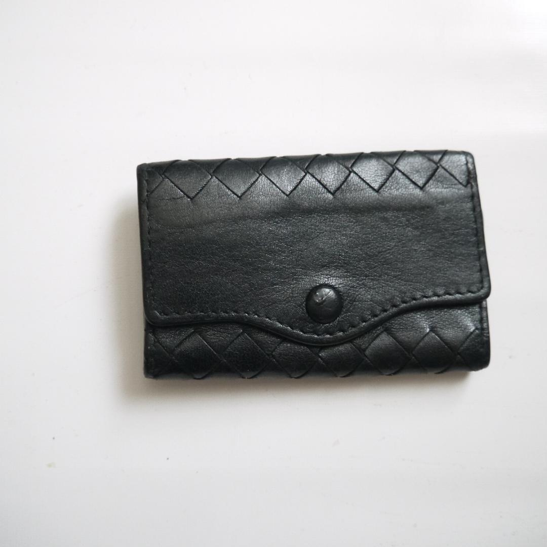 ✈ ボッテガヴェネタ　イントレチャート レザー　5連 キーケース　黒　リング