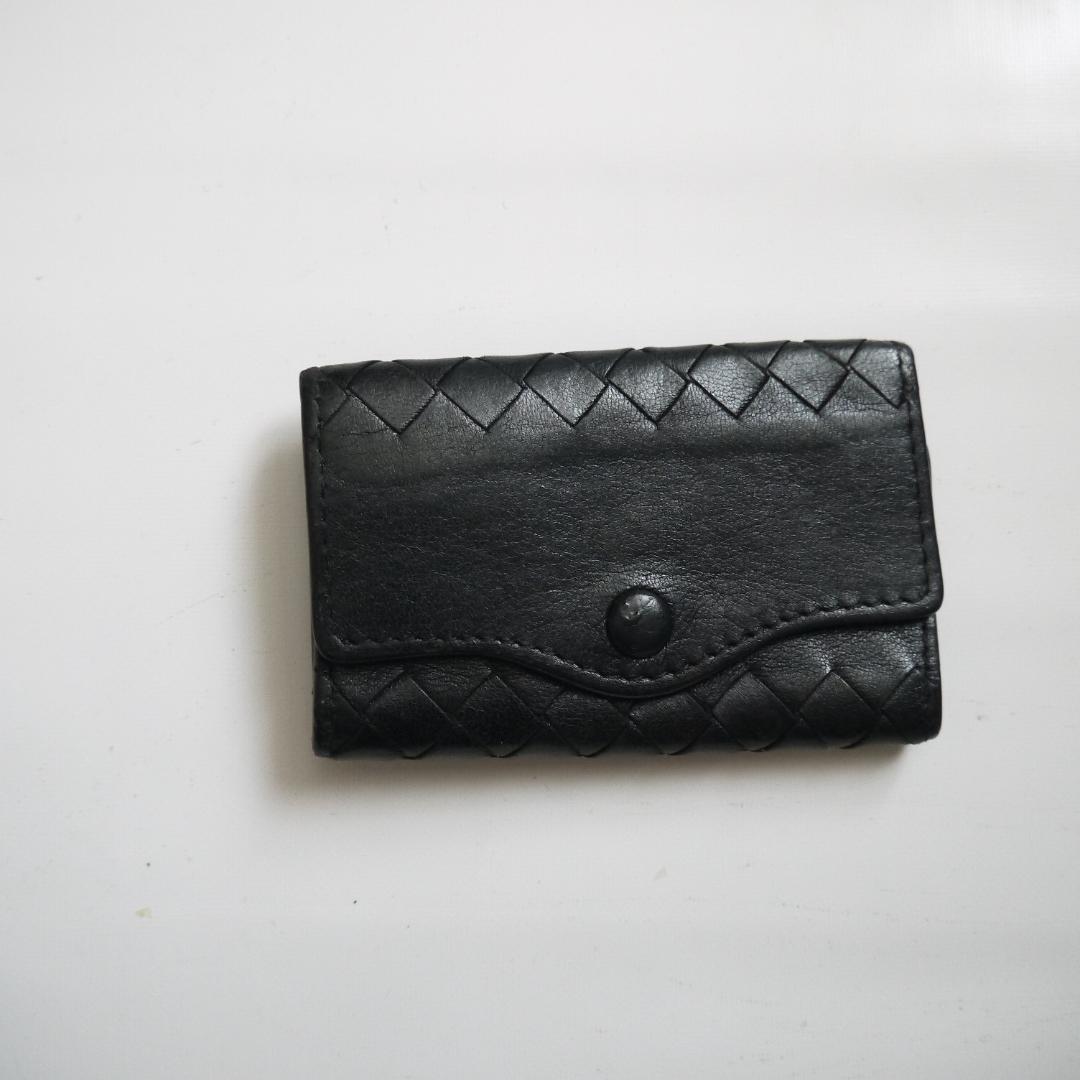 ✈ ボッテガヴェネタ　イントレチャート レザー　5連 キーケース　黒　リング