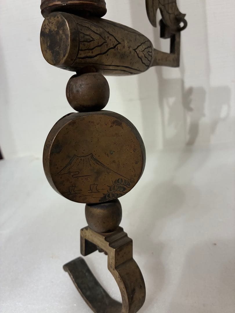 自在鉤　アンティーク　古民具　昭和レトロ　155cm前後