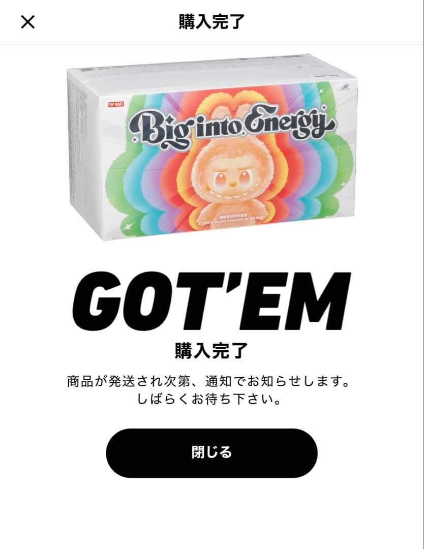 新品・正規品 ラブブ エナジー アソートボックス Biginto Energy