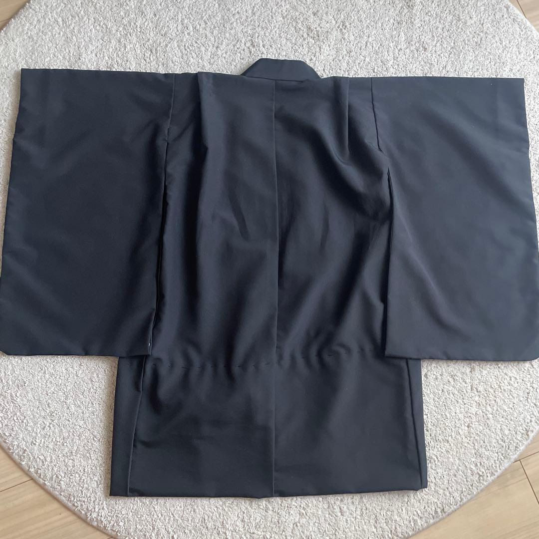 七五三　袴　男の子　5歳　フルセット　黒地に金色模様