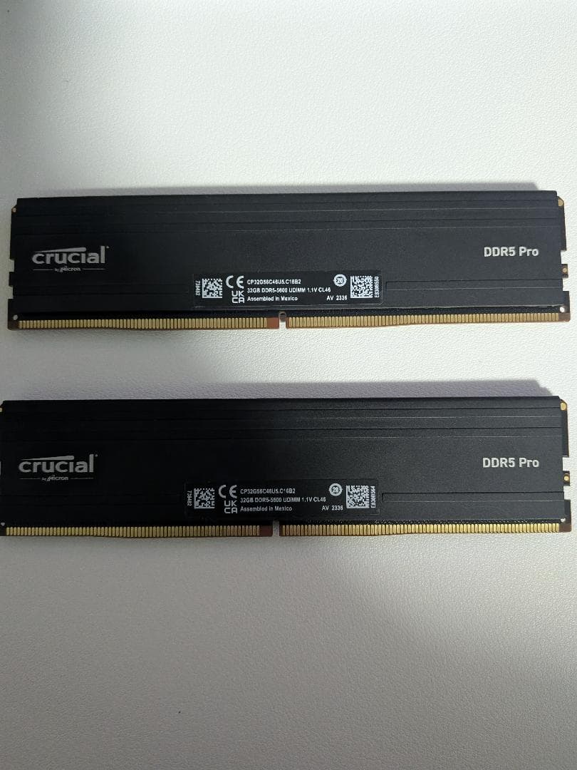 crucial DDR5 Pro メモリ 32gb ×2【64GB】