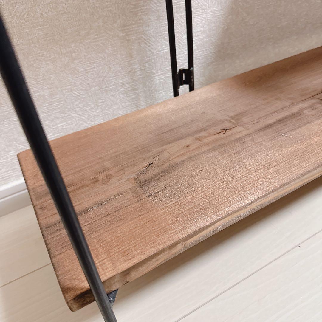 アイアン ウォルナット オシャレ 棚 3段ラック 折りたたみ式