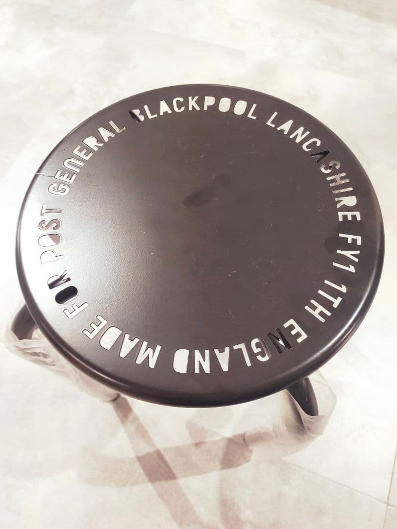 ポストジェネラルSTACKABLE L STOOL黒グレー2脚