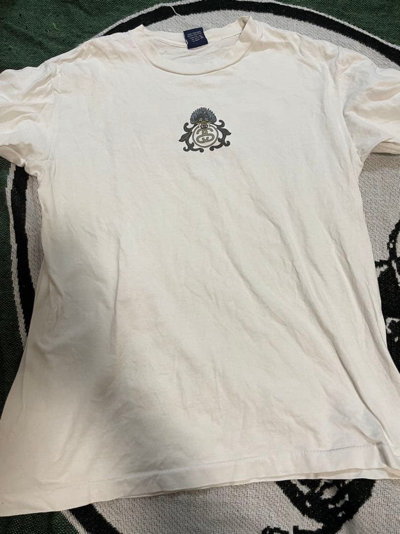 【90s】 old stussy 紺タグ　ドラゴンプリント