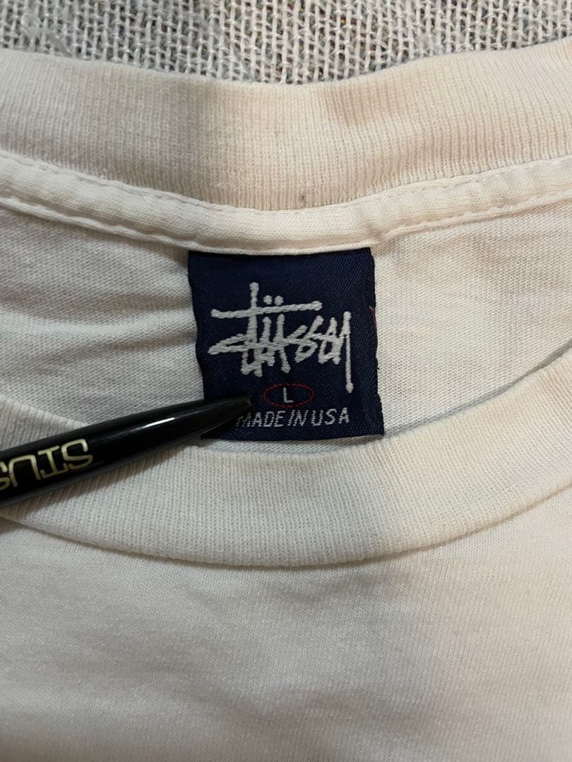 【90s】 old stussy 紺タグ　ドラゴンプリント